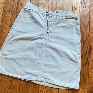 high waisted jean skirt